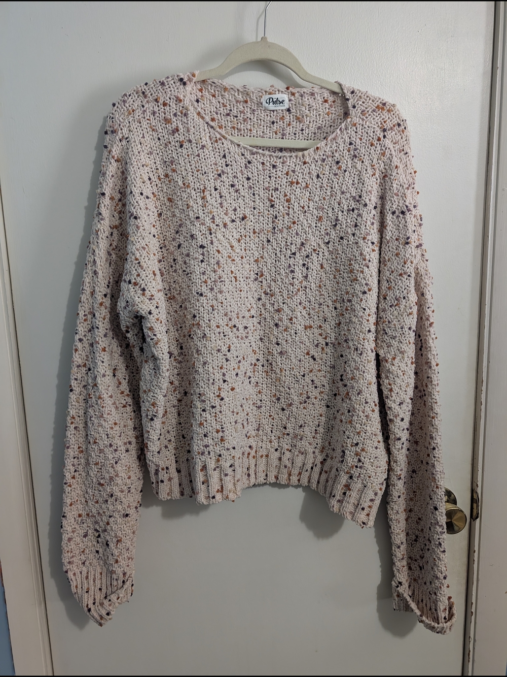 Pulse Cream Speckled Crewneck Sweater